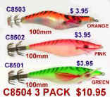  CITER 100MM SQUID LURES