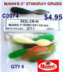 MANNS STINGRAY GRUB SOFT PLASTIC