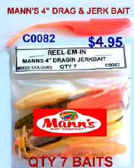  MANNS DRAG AND JERK BAIT LURES