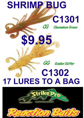  STRIKE PRO SHRIMP BUG LURES